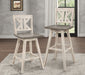 Amsonia Swivel Counter Height Chair in White/Gray - 5602-24WTS1 - FAMSA Furniture (TX)
