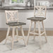 Amsonia Swivel Pub Height Chair in White/Gray - 5602-29WT - FAMSA Furniture (TX)
