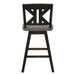 Amsonia Swivel Counter Height Chair in Black/Gray - 5602-24BKS1 - FAMSA Furniture (TX)