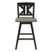Amsonia Swivel Counter Height Chair in Black/Gray - 5602-24BKS1 - FAMSA Furniture (TX)