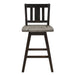 Amsonia Swivel Counter Height Chair in Black/Gray - 5602-24BKS2 - FAMSA Furniture (TX)
