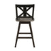 Amsonia Swivel Counter Height Chair, Black in Black/Gray - 5602-24BK - FAMSA Furniture (TX)