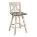 Amsonia Swivel Pub Height Chair in White/Gray - 5602-29WTS1 - FAMSA Furniture (TX)