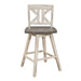 Amsonia Swivel Pub Height Chair in White/Gray - 5602-29WTS1 - FAMSA Furniture (TX)