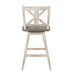Amsonia SWIVEL COUNTER HEIGHT CHAIR, WHITE in White/Gray - 5602-24WT - FAMSA Furniture (TX)