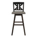Amsonia Swivel Pub Height Chair in Black/Gray - 5602-29BKS1 - FAMSA Furniture (TX)