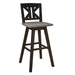 Amsonia Swivel Pub Height Chair in Black/Gray - 5602-29BKS1 - FAMSA Furniture (TX)