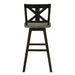 Amsonia Swivel Pub Height Chair in Black/Gray - 5602-29BK - FAMSA Furniture (TX)