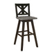 Amsonia Swivel Pub Height Chair in Black/Gray - 5602-29BK - FAMSA Furniture (TX)