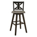 Amsonia Swivel Pub Height Chair in Black/Gray - 5602-29BK - FAMSA Furniture (TX)