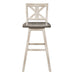 Amsonia Swivel Pub Height Chair in White/Gray - 5602-29WT - FAMSA Furniture (TX)