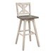 Amsonia Swivel Pub Height Chair in White/Gray - 5602-29WT - FAMSA Furniture (TX)