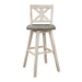 Amsonia Swivel Pub Height Chair in White/Gray - 5602-29WT - FAMSA Furniture (TX)