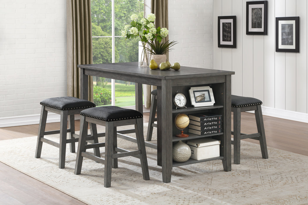 Timbre Counter Height Stool in Gray/Black - 5603-24 - FAMSA Furniture (TX)
