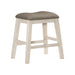 Timbre Counter Height Stool in White/Brown - 5603WW-24 - FAMSA Furniture (TX)