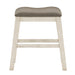 Timbre Counter Height Stool in White/Brown - 5603WW-24 - FAMSA Furniture (TX)