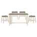 Timbre 5pc Set (TB+4S) in White/Brown - 5603WW-36*5 - FAMSA Furniture (TX)