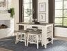 Timbre Counter Height Stool in White/Brown - 5603WW-24 - FAMSA Furniture (TX)