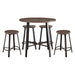 Chevre 5pc Set (TB+4S) in Brown/Gray/Metal - 5607-36RD*5 - FAMSA Furniture (TX)