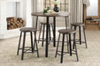 Chevre Counter Height Stool in Brown/Gray/Metal - 5607-24 - FAMSA Furniture (TX)
