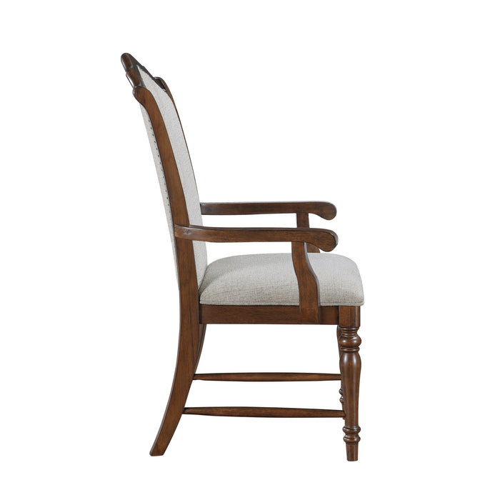 Rexford Arm Chair in Cherry/Gray - 5615A - FAMSA Furniture (TX)