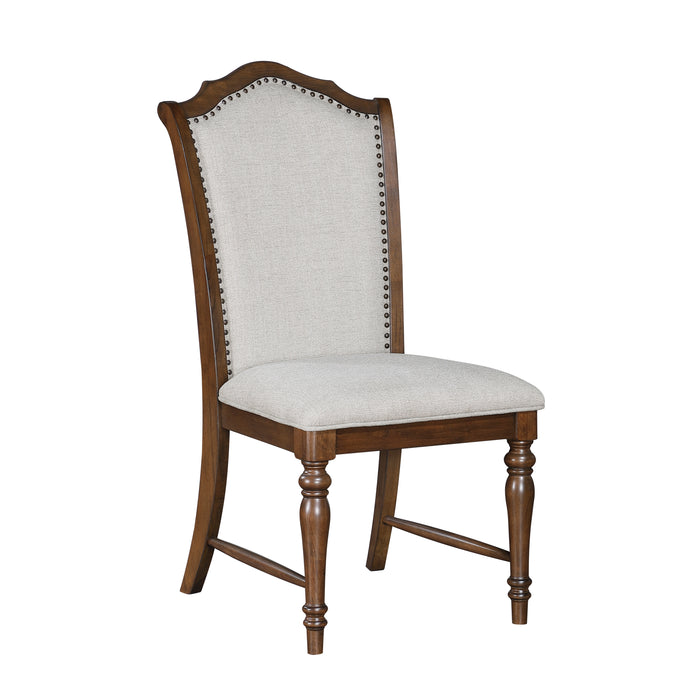 Rexford Side Chair in Cherry/Gray - 5615S - FAMSA Furniture (TX)