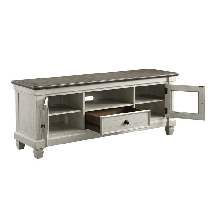 Granby TV Stand in Brown/White - 56270NW-64T - FAMSA Furniture (TX)