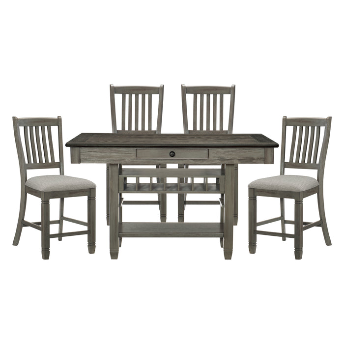Granby 5pc Set (TB+4S) in Gray - 5627GY-36*5 - FAMSA Furniture (TX)