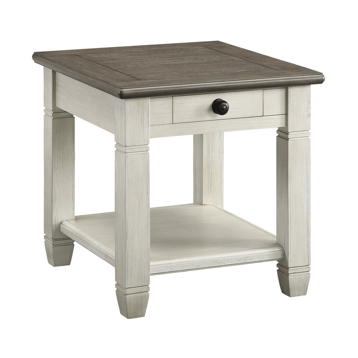 Granby End Table in Brown/White - 5627NW-04 - FAMSA Furniture (TX)