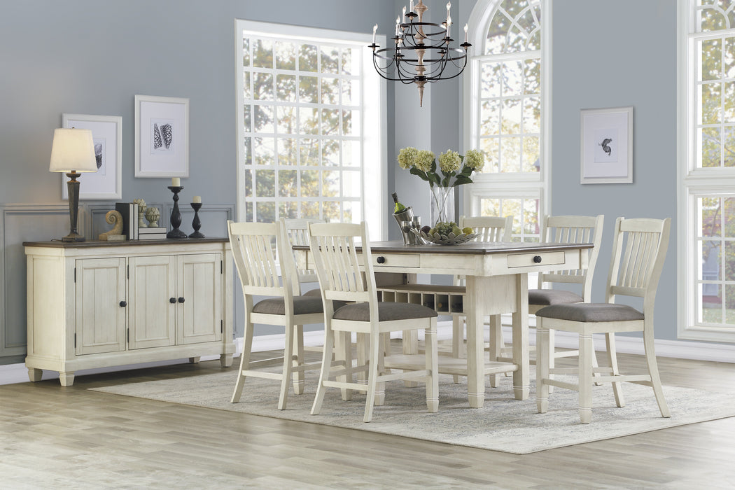 Granby Counter Height Chair in Brown/White/Gray - 5627NW-24 - FAMSA Furniture (TX)