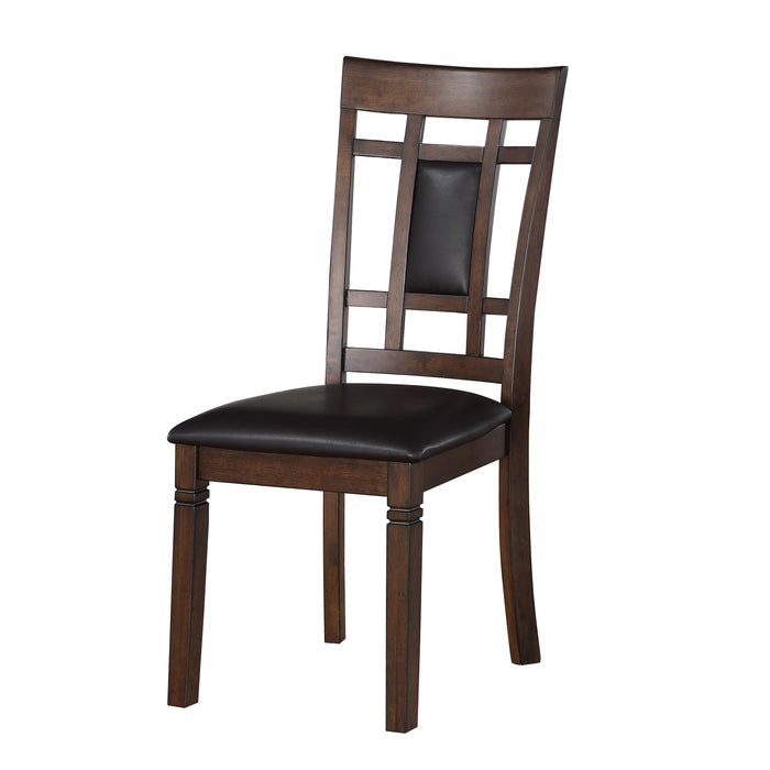 Salton 6-Piece Pack Dinette Set in Brown/Cherry - 5658 - FAMSA Furniture (TX)