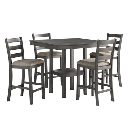 Sharon 5-Piece Pack Counter Height Set in Gray - 5659-36 - FAMSA Furniture (TX)