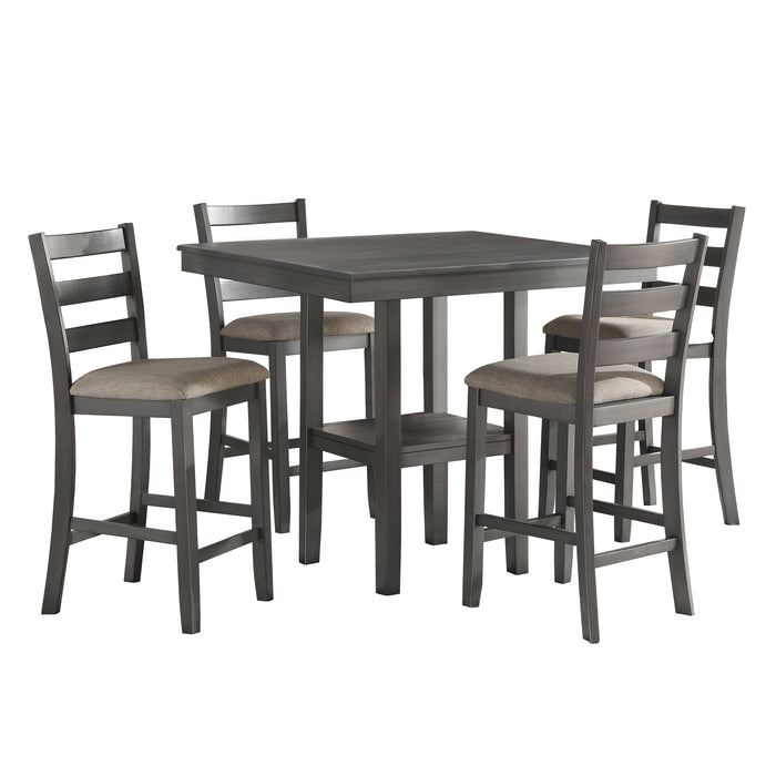 Sharon 5-Piece Pack Counter Height Set in Gray - 5659-36 - FAMSA Furniture (TX)