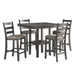 Sharon 5-Piece Pack Counter Height Set in Gray - 5659-36 - FAMSA Furniture (TX)