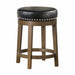 Westby Round Swivel Counter Height Stool, Black in Black/Brown - 5681BLK-24 - FAMSA Furniture (TX)