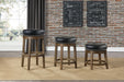 Westby Round Swivel Pub Height Stool, Black in Black/Brown - 5681BLK-29 - FAMSA Furniture (TX)