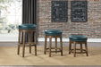 Westby Round Swivel Counter Height Stool, Green in Green/Brown - 5681GEN-24 - FAMSA Furniture (TX)