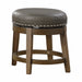 Westby Round Swivel Stool, Gray in Gray/Brown - 5681GRY-18 - FAMSA Furniture (TX)