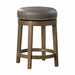 Westby Round Swivel Counter Height Stool, Gray in Brown/Gray - 5681GRY-24 - FAMSA Furniture (TX)