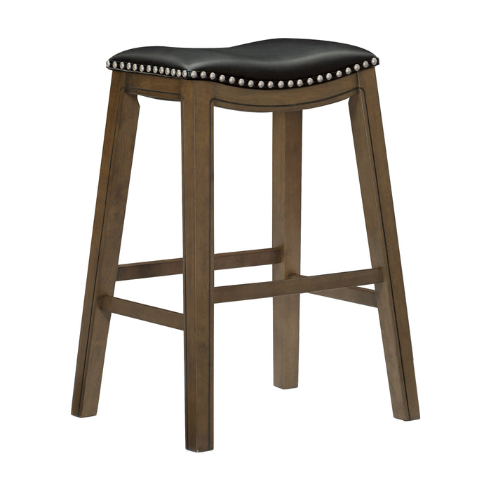 Ordway 29 Pub Height Stool, Black in Brown/Black - 5682BLK-29 - FAMSA Furniture (TX)