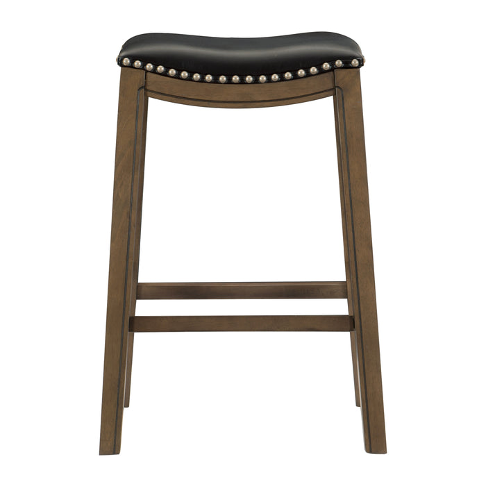 Ordway 29 Pub Height Stool, Black in Brown/Black - 5682BLK-29 - FAMSA Furniture (TX)