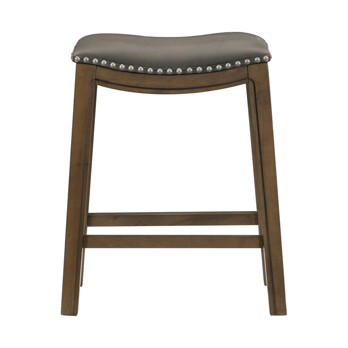 Ordway 24 Counter Height Stool, Gray in Brown/Gray - 5682GRY-24 - FAMSA Furniture (TX)