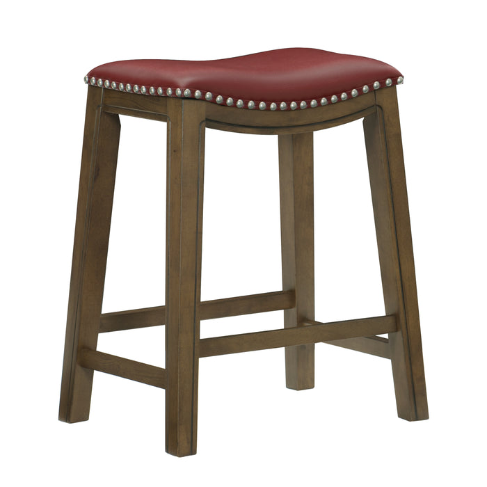 Ordway 24 Counter Height Stool, Red in Red/Brown - 5682RED-24 - FAMSA Furniture (TX)