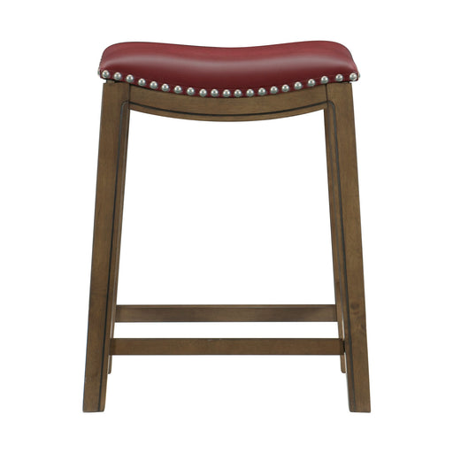 Ordway 24 Counter Height Stool, Red in Red/Brown - 5682RED-24 - FAMSA Furniture (TX)