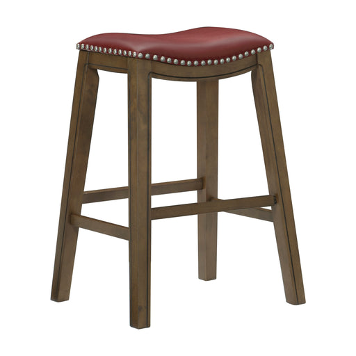 Ordway 29 Pub Height Stool, Red in Red/Brown - 5682RED-29 - FAMSA Furniture (TX)