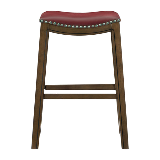 Ordway 29 Pub Height Stool, Red in Red/Brown - 5682RED-29 - FAMSA Furniture (TX)