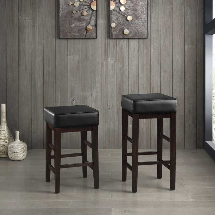 Pittsville Counter Height Stool in Black/Espresso - 5684BK-24 - FAMSA Furniture (TX)