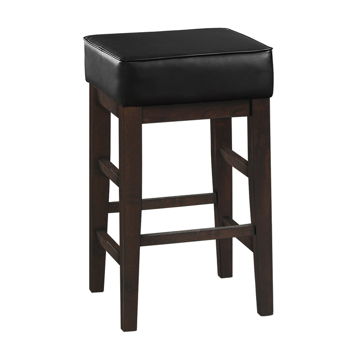 Pittsville Counter Height Stool in Black/Espresso - 5684BK-24 - FAMSA Furniture (TX)