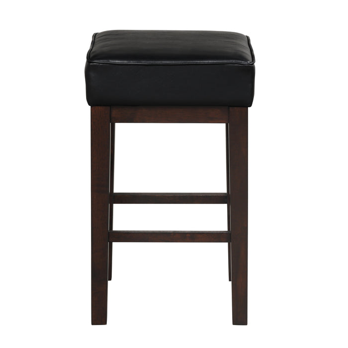 Pittsville Counter Height Stool in Black/Espresso - 5684BK-24 - FAMSA Furniture (TX)
