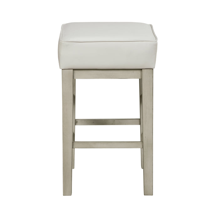 Pittsville Counter Height Stool in White/Beige - 5684WH-24 - FAMSA Furniture (TX)
